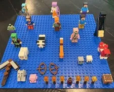 🔥 Lot Of Lego Minecraft Minifigures Animals, Weapons, Parts & Accessories CMF