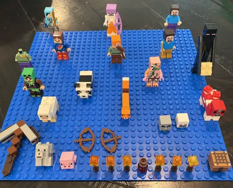 🔥 Lot Of Lego Minecraft Minifigures Animals, Weapons, Parts & Accessories CMF