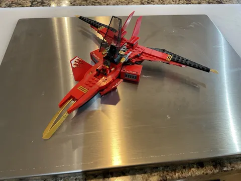 VINTAGE 2013 LEGO NINJAGO RED KAI FIGHTER+ TECHNO KAI  MINIFIGURES