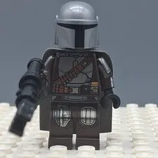 Lego The Mandalorian Din Djarin Mando Silver Beskar Armor Minifigure sw1135