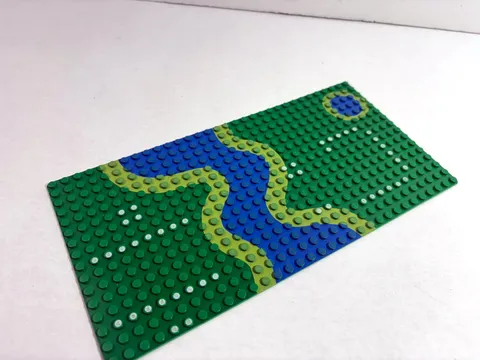 LEGO Castle: baseplate only from Forestmen's Crossing 6071 (1990)