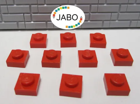 (J7/1/5) LEGO 10 x 3024 Flat Plate 1x1 Red