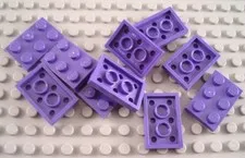 LEGO Lot of 10 Dark Purple 2x3 Flat Plate Pieces