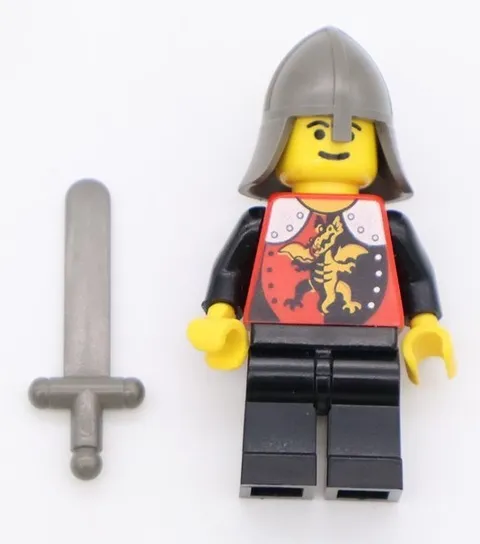 LEGO Castle Minifigure Dragon Knights Knight 2 - with helmet + sword - 