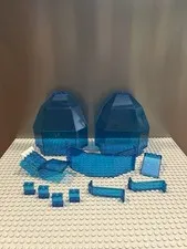 Lego All Large Trans-Dark Blue Parts For 6990 Canopy Extender Quarter Dome Panel