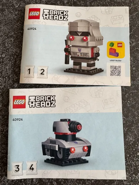 40924 LEGO INSTRUCTION BOOKS ONLY manuals for BrickHeadz Transformers