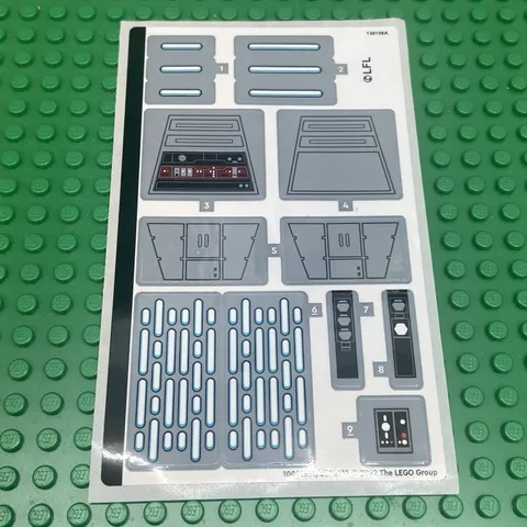 LEGO Sticker Sheet for Set 75324 Dark Trooper Attack New Authentic Decals