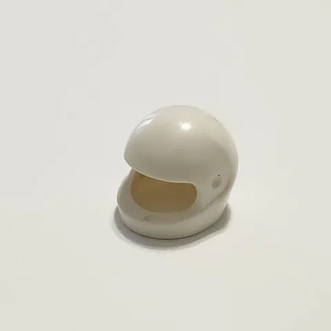 Lego White Space Motorcycle Helmet Minifigure Minifig Town City Male Outfit