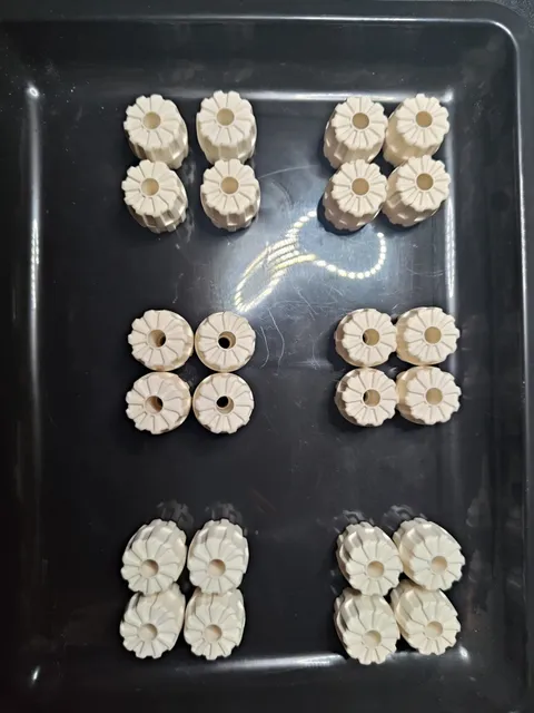 LEGO Wheel Lot x24 1" White Hard Plastic Wheels 1990s Parts As Shown