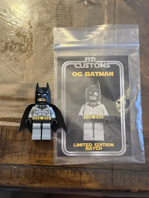 LEGO OG Batman Minifigure Brick rebellion Customs Limited Edition