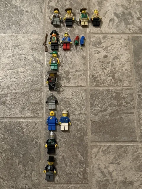 LEGO Vintage Minifigure Lot Knights Pirates Adventure Yellow Figures Bundle