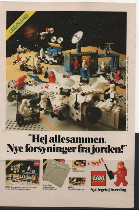 LEGO ADVERTISING INSERTS #  1-1505 # SPACE # 1981 #