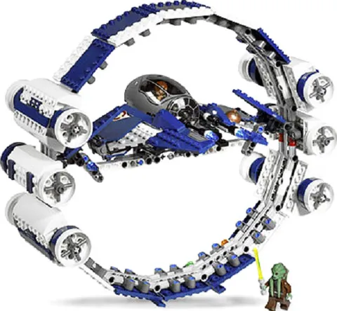 LEGO SW: Ep. 3 STARFIGHTER w/ HYPERDRIVE BOOSTER Set 7661 Comp. w/ Minifigs USED