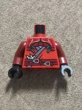 LEGO Minifigure Fire Ninja Body Part TORSO Red Robe Ninjago Power Battle Weapons