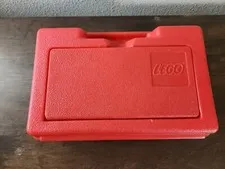 Vintage 1982 Red Lego Bin Plastic Storage Container Case Carry Box Made In USA