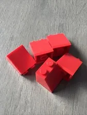 LEGO 3678b Red Slope 65 2 x 2 x 2 with Bottom Tube 5 Pieces