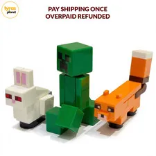 LEGO Minecraft Minifigure Lot Green Creeper - Killer Bunny -Fox min012-minefox01