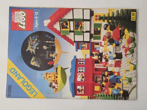 VINTAGE 1980 LEGOLAND IDEA BOOK 6000 VGUC w/ 100% NOS STICKER SHEET!