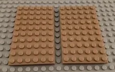 LEGO Lot of 2 Dark Tan 6x10 Plate Pieces