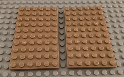 LEGO Lot of 2 Dark Tan 6x10 Plate Pieces