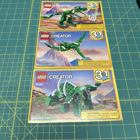 LEGO Creator 3 in 1 Mighty Dinosaurs 31058 Instruction Guide MANUALS ONLY