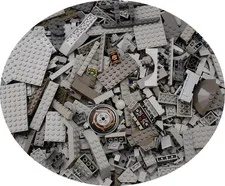 LEGO 700+ Light & Dark Gray Bricks Parts Pieces Lot