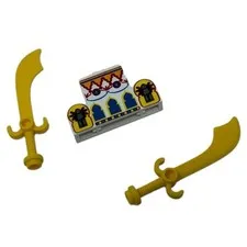 Lego Vintage Adventurers Orient #7411 Tygurah's Roar REPLACEMENT PARTS Swords