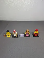 Lot Of 4 Lego Minifigures With Accessories : Sports Themed Lot #1