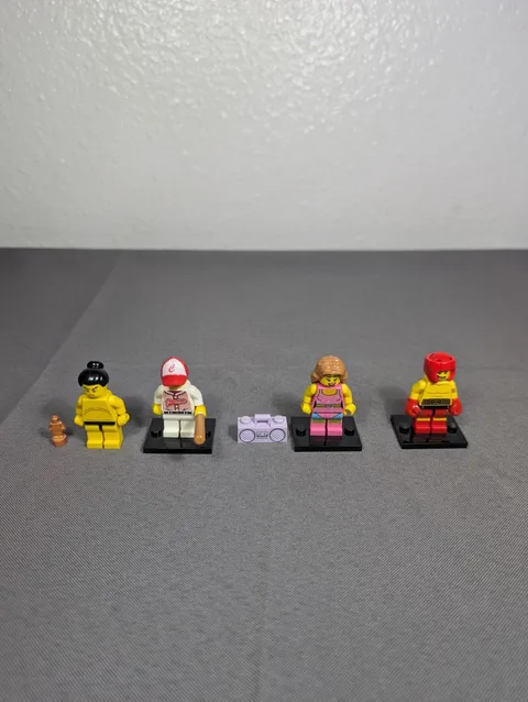 Lot Of 4 Lego Minifigures With Accessories : Sports Themed Lot #1
