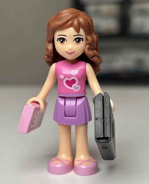 LEGO Friends Olivia Minifigure Mini Doll frnd0017 Skirt & Pink Top 30102 3315