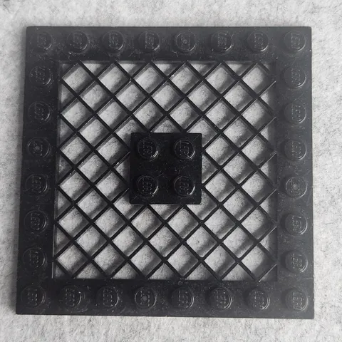 LEGO 4151a Plate Modified 8 x 8 Lattice without Hole in Center Black x1 Genuine