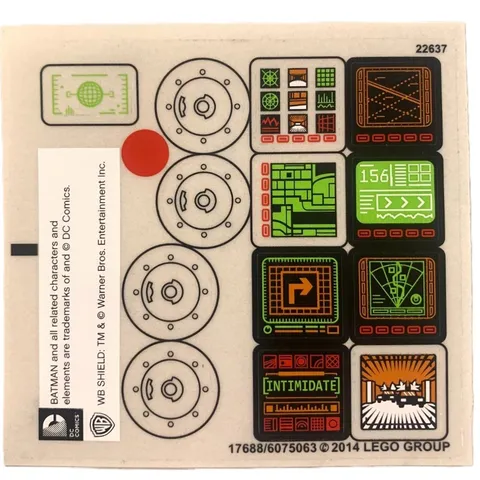 new LEGO Sticker Sheet #2 from The Tumbler set 76023