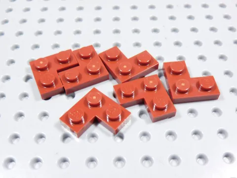LEGO Lot of 6 Dark Red 2x2 Cover Plates BD