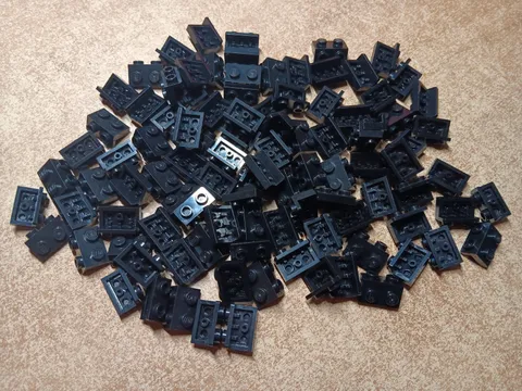 LEGO BULK LOT OF 100 BLACK 1X2-1X2 BRACKET #99781