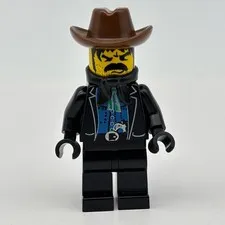 LEGO Western Bandit 1 Minifigure Black Bart Cowboy Wild West Vintage 1996 ww007
