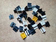 LEGO BULK LOT 38 BRACKET 2X2 1X2 CENTERED BLACK YELLOW GRAY WHITE #41682