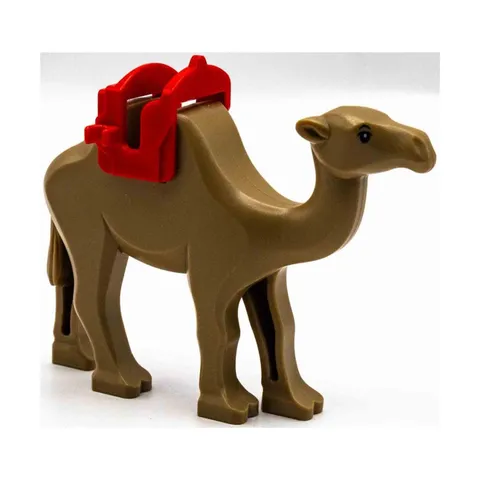 LEGO Loose Dark Tan Camel with Red Saddle Bag NM
