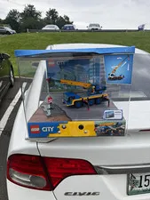LEGO Display Case for LEGO City 60324 Mobile Crane, Plastic Blue/Clear/Black