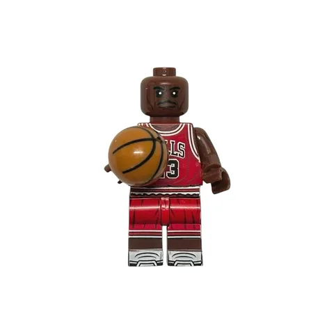 LEGO MICHAEL JORDAN CHICAGO BULLS NBA BASKETBALL MINIFIGURE (CUSTOM)