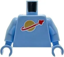Lego Bright Light Blue Classic Spaceman Torso & Air Tank New Space Minifig Parts