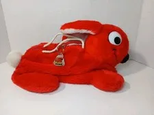 Duplo Plush Bunny Lego Block Carrier Bag Red Zipper Handle Plush 1984 Vintage