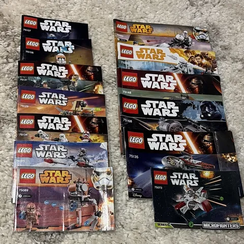 LEGO Star Wars Illustrated Instruction Manual Booklet Lot  of 14 sets +bonus