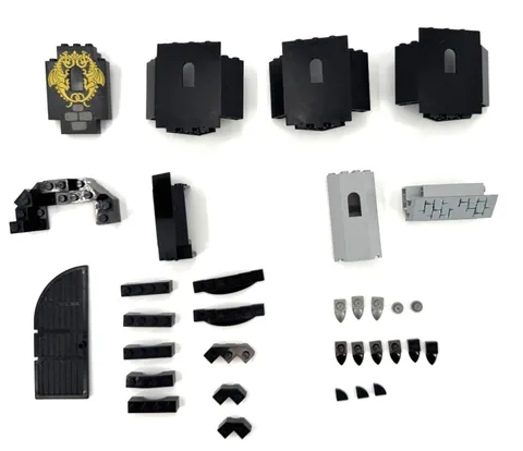 LEGO Castle Replacement Parts #6055 (3) #4444 (1) #2345 (1) Black & Gray +More