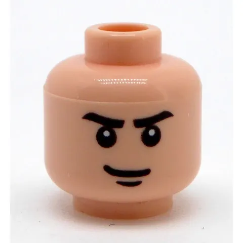 LEGO Minifigure Head with Crooked Smile and Eyebrows inv.657