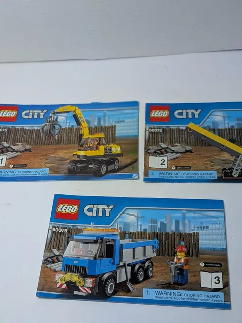 LEGO CITY: Excavator and Truck (60075) - Manuals Only Fast Shipping 