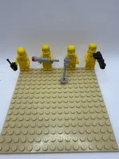 Vintage Lego Yellow Spaceman Minifigures Replacement Lot of 4