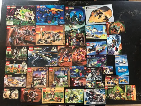 Lot 37 Vintage 1990s/2000 Vintage Lego Instruction Booklets Star Wars Bionicle