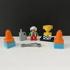 Lego DUPLO Rally Car 10589 Incomplete Missing Car No Box Manual Building Toy Set