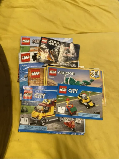LEGO Instruction Manual Lot Star Wars, Minecraft, City, Creator