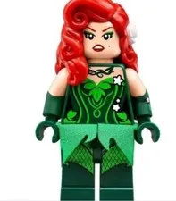 Lego Poison Ivy Minifigure with black stand